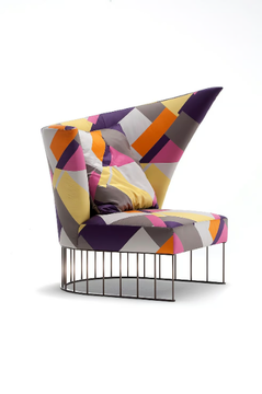 VIRGOLA - Upholstered fabric armchair by ERBA ITALIA - view 3